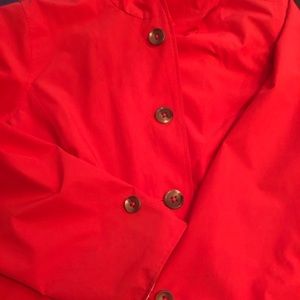Beautiful LL Bean Vibrant Coral Raincoat